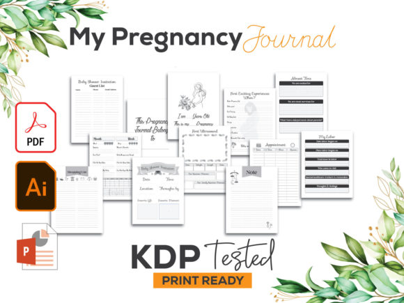 Download My Pregnancy Journal Log KDP Interior - Pregnancy journal Collection