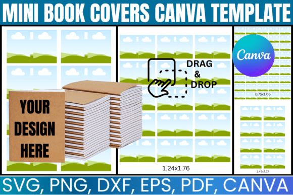 Download Mini Book Covers Canva Editable Template - Editable template Collection