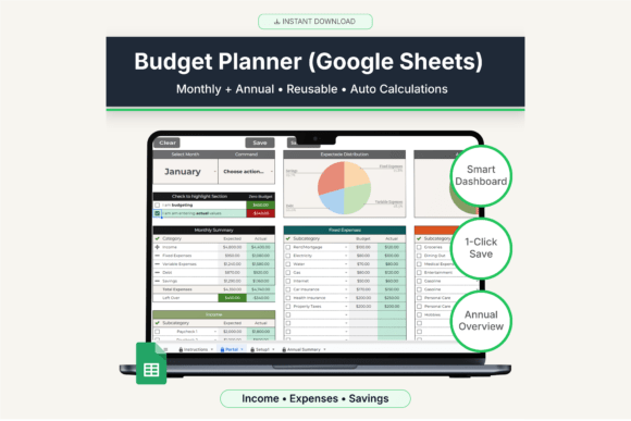 Download Budget Planner for Google Sheets - Budget planner Collection