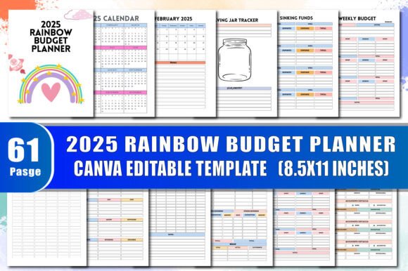 Download 2025 RAINBOW BUDGET PLANNER - Budget planner Collection
