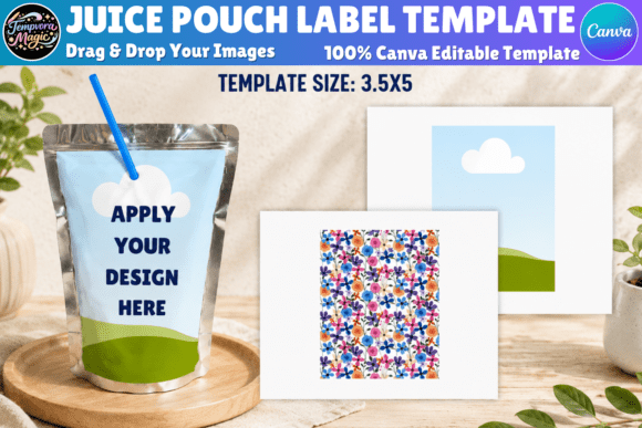Download Juice Pouch Canva Editable Template - Editable template Collection