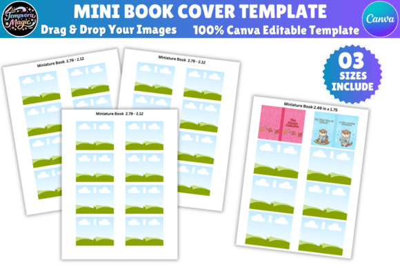 Download Mini Book Covers Canva Editable Template - Editable template Collection