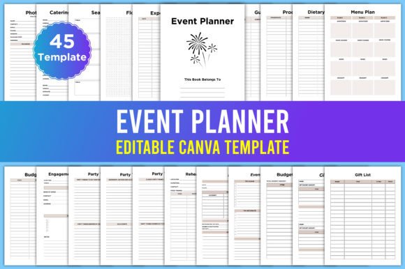 Download Editable Event Planner Canva Interior - Event planner Collection