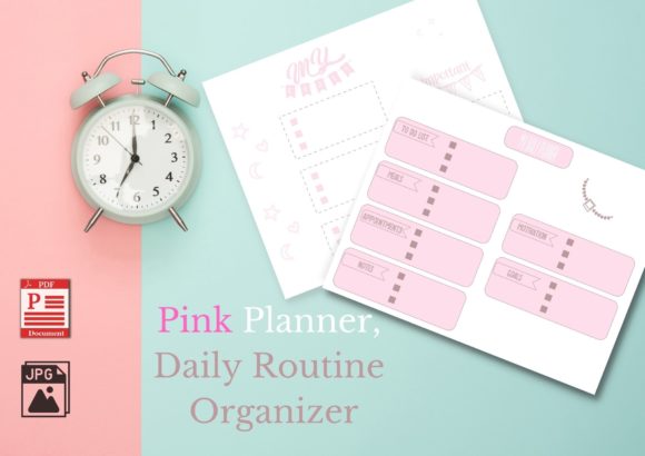 Download Pink Planner, Daily Routine Organizer - Premium Resources