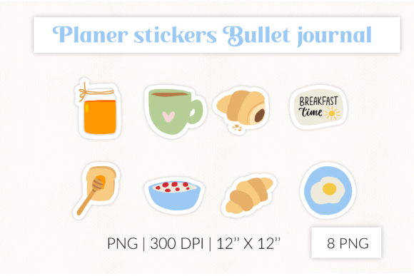 Download Breakfast Stickers. Daily Routine Sticke - Daily routine Collection