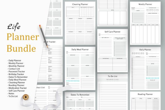 Download Printable Life Planner Bundle Pack - Bundle pack Collection