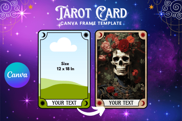 Download Tarot Card Canva Frame Editable Template - Editable template Collection