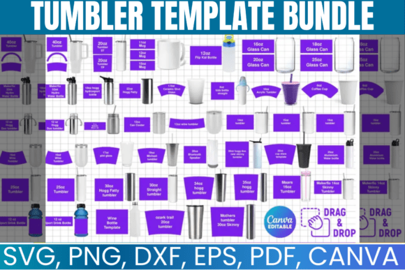 Download Tumbler Canva Editable Template Bundle - Editable template Collection