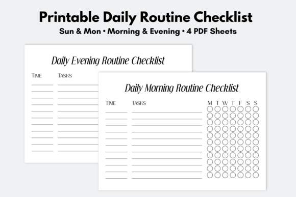 Download Daily Routine Printable Checklist - Premium Resources