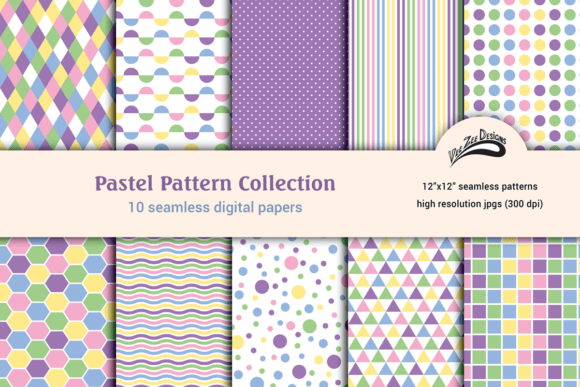 Download Pastel Digital Paper Pattern Bundle Pack - Premium Resources
