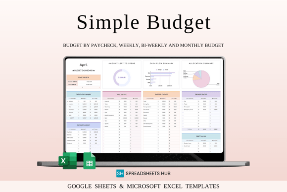 Download Budget Planner Excel | Rainbow Theme - Budget planner Collection