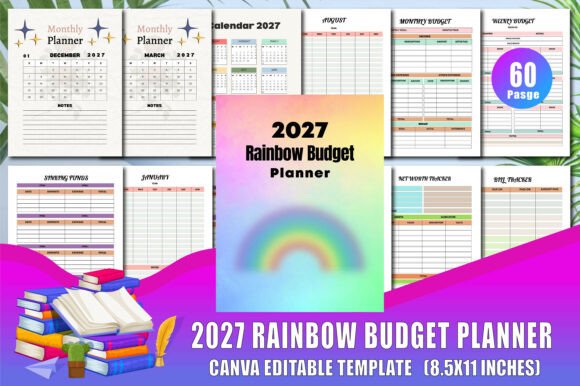 Download 2027 RAINBOW BUDGET PLANNER - Budget planner Collection