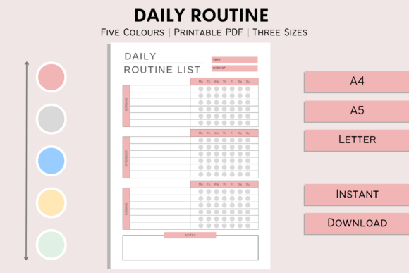 Download Daily Routine Printable Tracker Insert - Premium Bundle