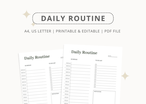 Download Simple Daily Routine Printable - Daily routine Collection